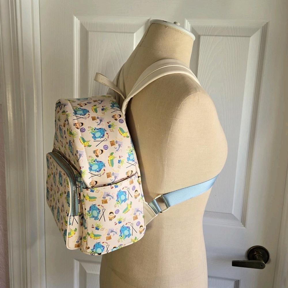 Disney Danielle Nicole Pixar Snack Characters Mini Backpack Pockets - Picture 3 of 8